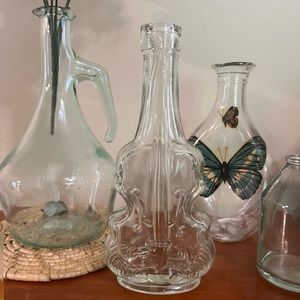 Unique Vintage Guitar Glass Vase